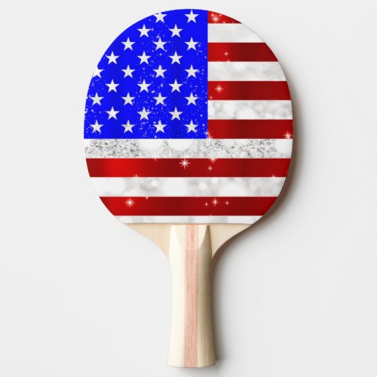 Raquette De Ping Pong Drapeau USA (Devant)