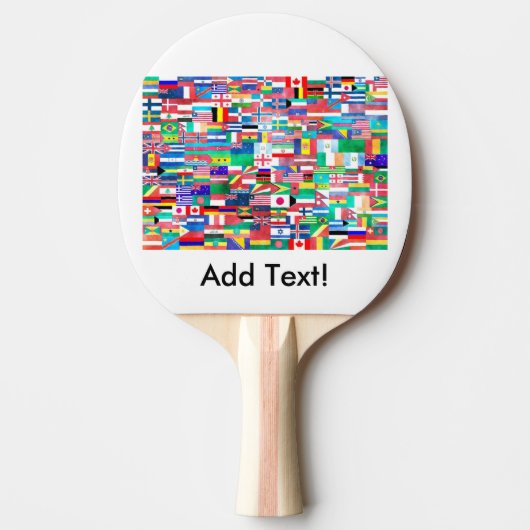 Raquette De Ping Pong Drapeaux de la collection Nations (Devant)