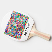 Raquette De Ping Pong Drapeaux de la collection Nations (Côté)