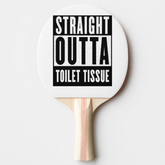 Raquette De Ping Pong Droit devant Toilettes Tissu Drôle Drôle Prepper C (Devant)