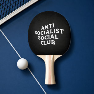 Raquette De Ping Pong Drôle Anti Socialiste Social Club Socialisme