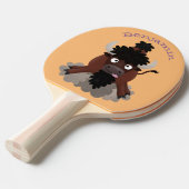 Raquette De Ping Pong Drôle dessin animé de bison de buffle (Devant Angle)