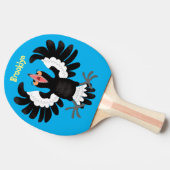 Raquette De Ping Pong Drôle dessin animé de Magpie australienne (Côté)