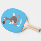 Raquette De Ping Pong Drôle dessin animé d'oiseau de dodo (Côté)