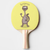 Raquette De Ping Pong Drôle dessin animé en toile (Dos)