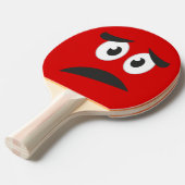 Raquette De Ping Pong Drôle Épinglé Nouveauté Visage (Devant Angle)