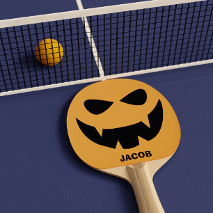Raquette De Ping Pong Drôle Halloween Citrouille Ping Pong Paddle