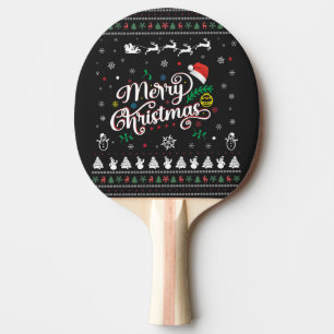 Raquette De Ping Pong Drôle Mauvais Joyeux Noël