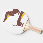 Raquette De Ping Pong Drôle mignon dachshund pour parent chien long (Côté)