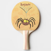 Raquette De Ping Pong Drôle mignon dessin animé d'araignée moelleuse (Dos)