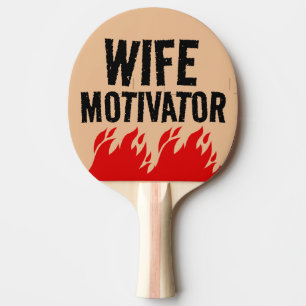 RAQUETTE DE PING PONG DRÔLE MOTIVATEUR DE FEMME