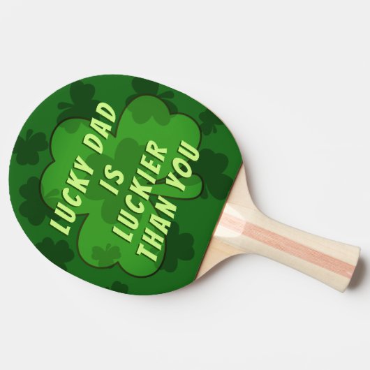 Raquette De Ping Pong Drôle Shamrock St Patrick's Day Ping Pong Paddle (Côté)
