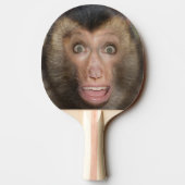 Raquette De Ping Pong Drôle Surpris visage singe (Dos)