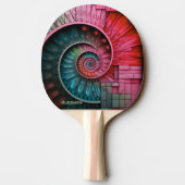 Raquette De Ping Pong Dubman Designs : Spirale mosaïque de Fibonacci (Dos)