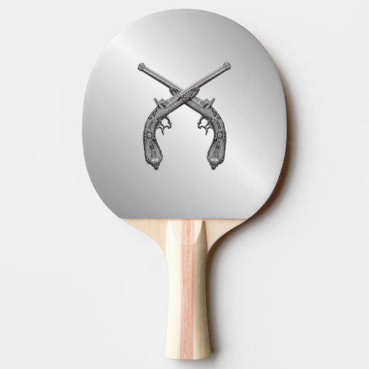 Raquette De Ping Pong Dueling Pistols Silver (Dos)