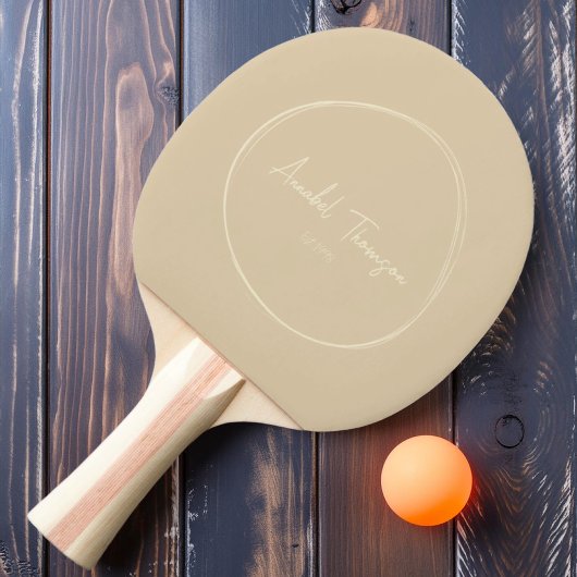 Raquette De Ping Pong Dune de sable moderne du milieu du siècle avec nom