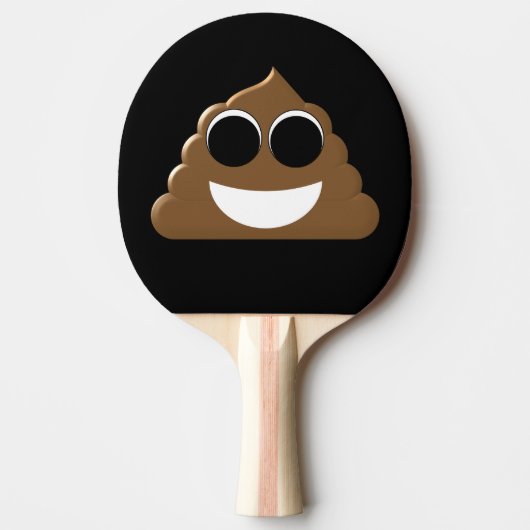Raquette De Ping Pong Dunette drôle Emoji (Devant)