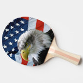 Raquette De Ping Pong Eagle chauve et drapeau américain (Côté)