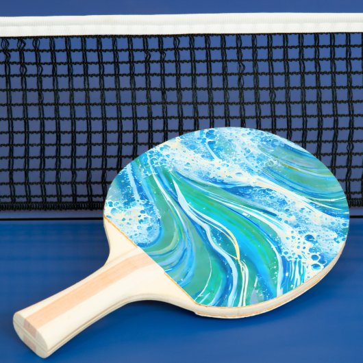 Raquette De Ping Pong Eau Bleue Océan Vagues de mer (Insitu)