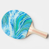 Raquette De Ping Pong Eau Bleue Océan Vagues de mer (Côté)