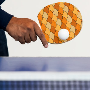 Raquette De Ping Pong Écailés de dragon, éventails, vagues, Seigaiha, or