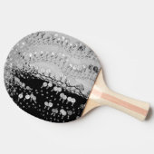 Raquette De Ping Pong Écharpe noire et argentée classique (Côté)