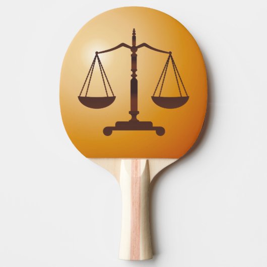 Raquette De Ping Pong Échelles de Personalizable de symbole de justice (Devant)