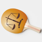 Raquette De Ping Pong Échelles de Personalizable de symbole de justice (Côté)