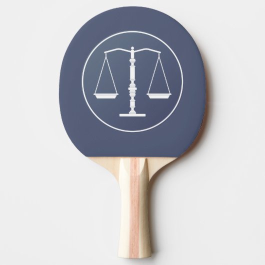 Raquette De Ping Pong Échelles de Personalizable de symbole de justice (Devant)
