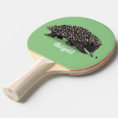 Raquette De Ping Pong Echidna mignonne avec dessin animé d'abeille (Devant Angle)