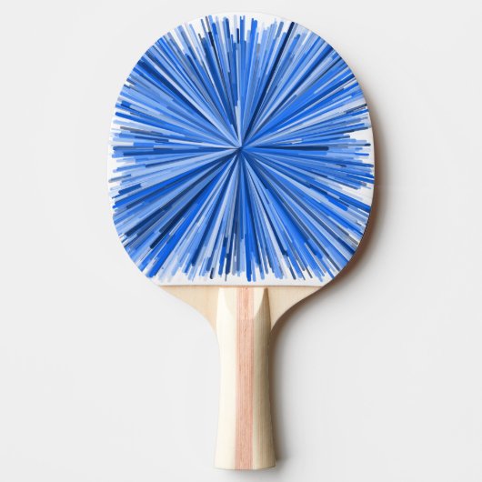 Raquette De Ping Pong Éclat des lignes bleues motif (Devant)