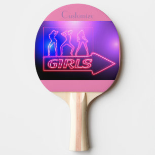 Raquette De Ping Pong Écrivez les filles roses de Neon Thunder_Cove