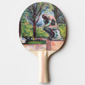 Raquette De Ping Pong Edvard Munch - Le penseur de Rodin (Dos)