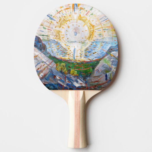 Raquette De Ping Pong Edvard Munch - Le Soleil 1912 (Devant)