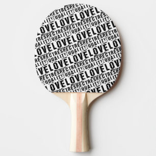 Raquette De Ping Pong Égalité Amour et respect Mois de la fierté