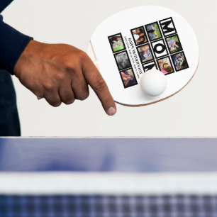 Raquette De Ping Pong Elégant Custom Happy Mothers Day 9 Photo Collage