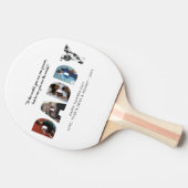 Raquette De Ping Pong Elegant DADDY Photo Collage Happy Fête des pères (Côté)