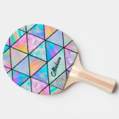 Raquette De Ping Pong Elégant holographique coloré (Côté)