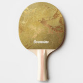 Raquette De Ping Pong Élégant look de marbre doré (Dos)