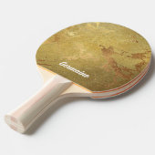 Raquette De Ping Pong Élégant look de marbre doré (Devant Angle)