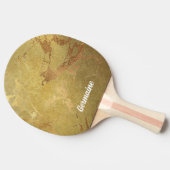 Raquette De Ping Pong Élégant look de marbre doré (Côté)