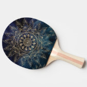 Raquette De Ping Pong Elégant Mandala Gold Blue Galaxy (Côté)