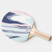 Raquette De Ping Pong Elégant marbre blanc rose moderne (Côté)