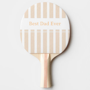 Raquette De Ping Pong Élégant 'Meilleur Papa' Personnalisé à Rayures