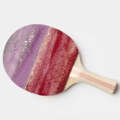 Raquette De Ping Pong Elegant purple and gold glitter (Côté)