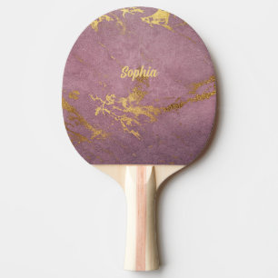 Raquette De Ping Pong Élégant Rose et doré