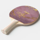 Raquette De Ping Pong Élégant Rose et doré (Devant Angle)