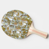 Raquette De Ping Pong Élégant Rose floral Motif pétal (Côté)