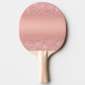 Raquette De Ping Pong Elegant Rose Gold Luxe Shimmer Monogram (Dos)