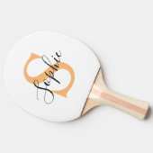 Raquette De Ping Pong Elegant Script Custom Name Personalized Gift (Côté)